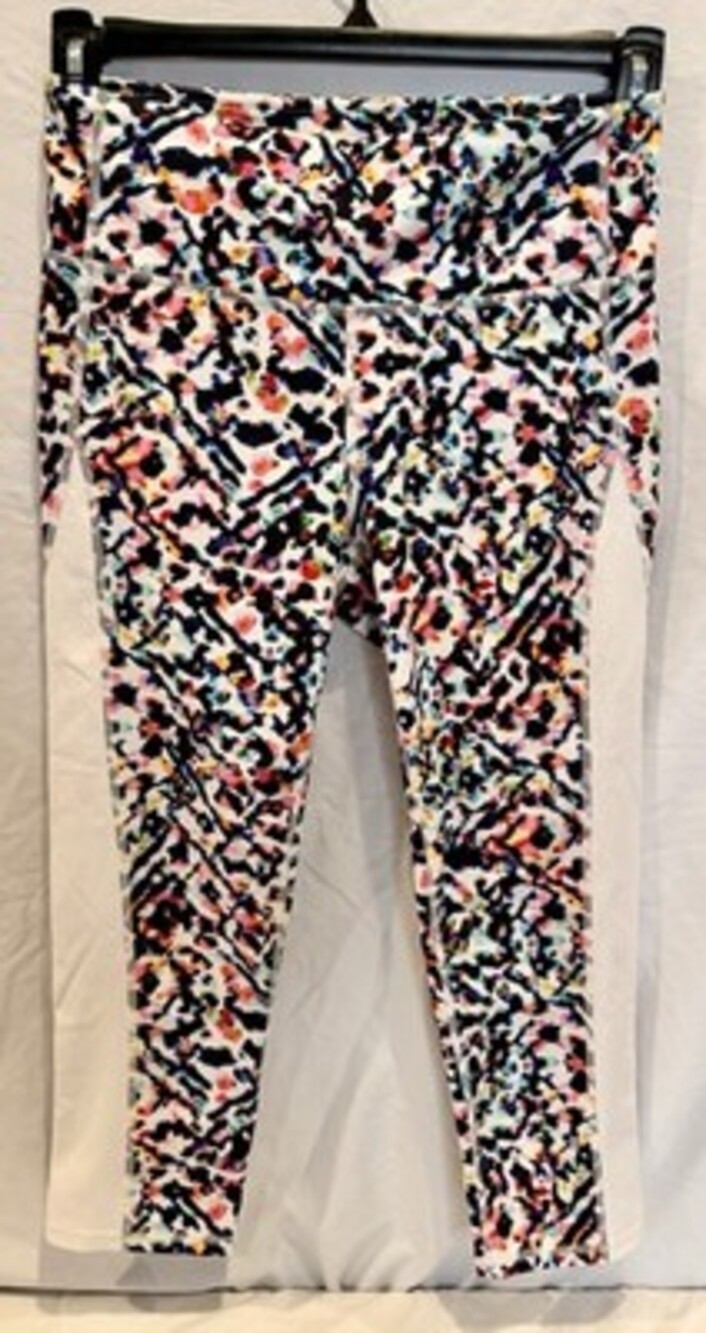 Athleta Leggings Multicolor M Stretch Skinny Abstract Pull On Activewear